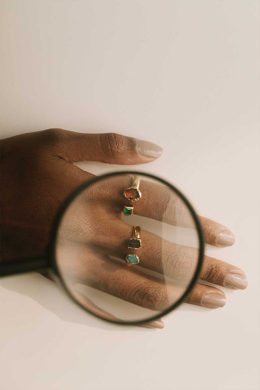 Duo Citrine Gold Ring