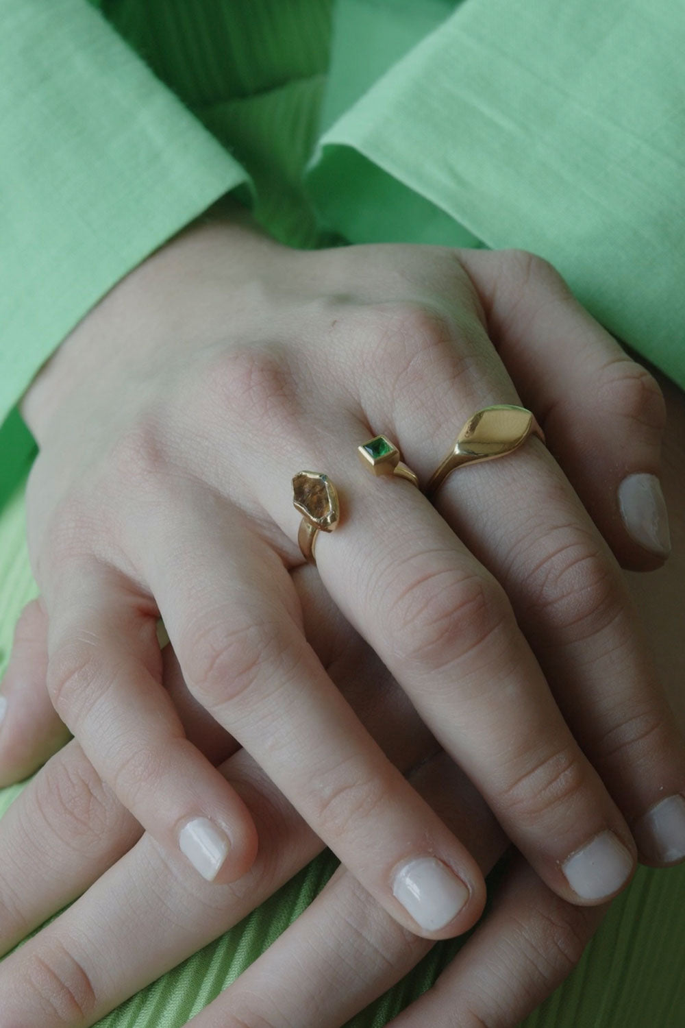 Duo Citrine Gold Ring
