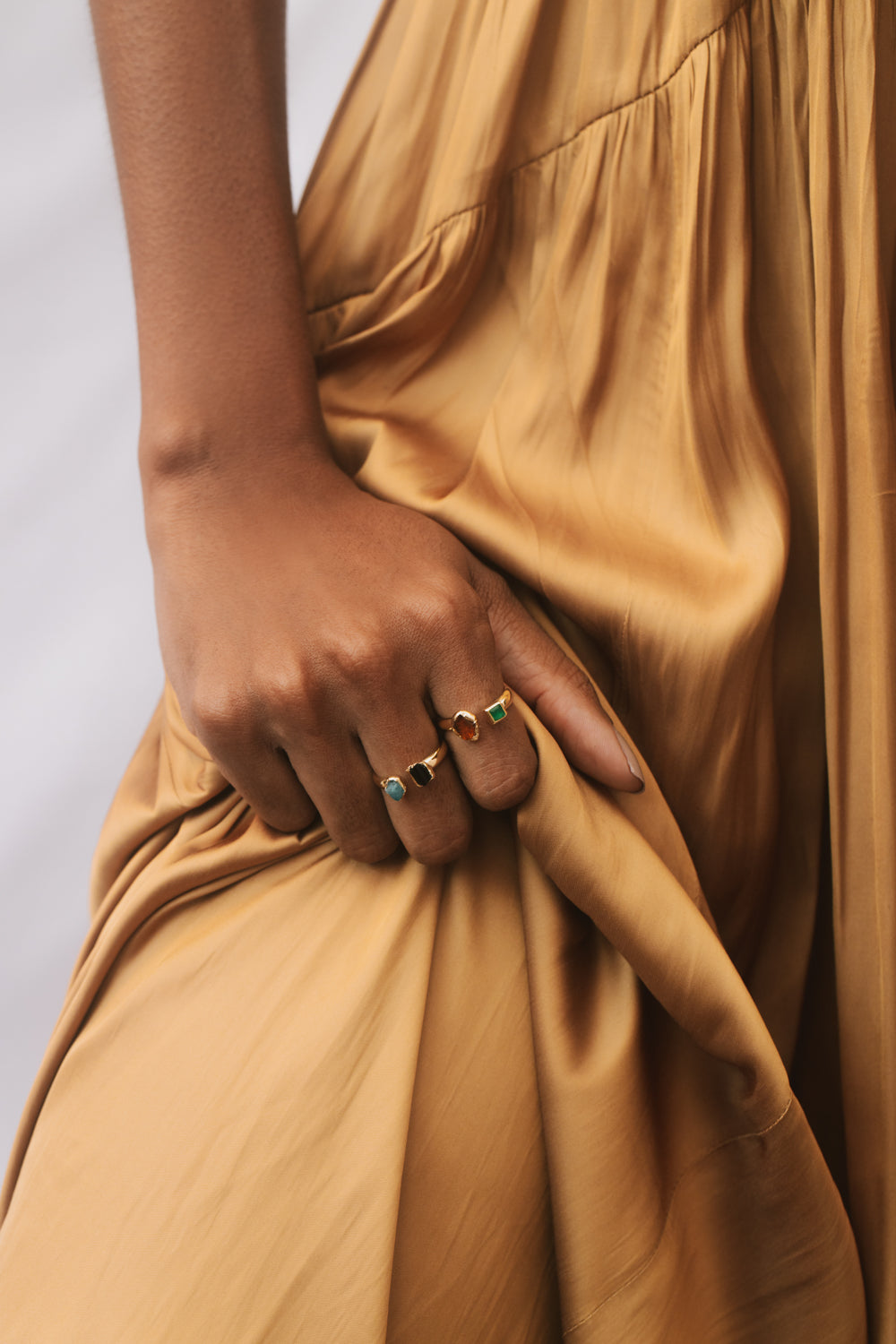 Duo Tourmaline Gold Ring